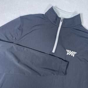 Peter Millar 1/4 Zip Pullover Size Med PXG Black Performance Stretch Golf Top